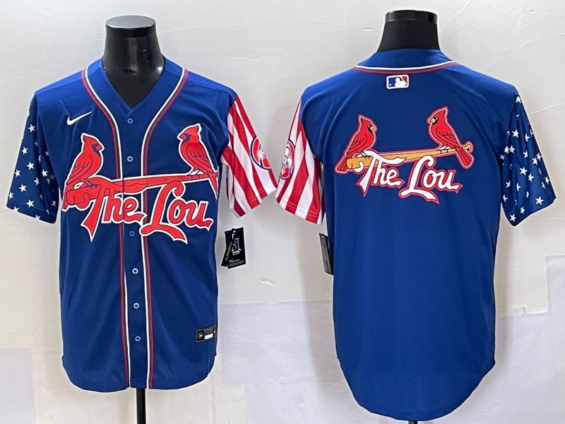 Men 2025 St.Louis Cardinals Blank Blue a generation of national flags Joint Name Nike MLB Jersey style 2->st.louis cardinals->MLB Jersey